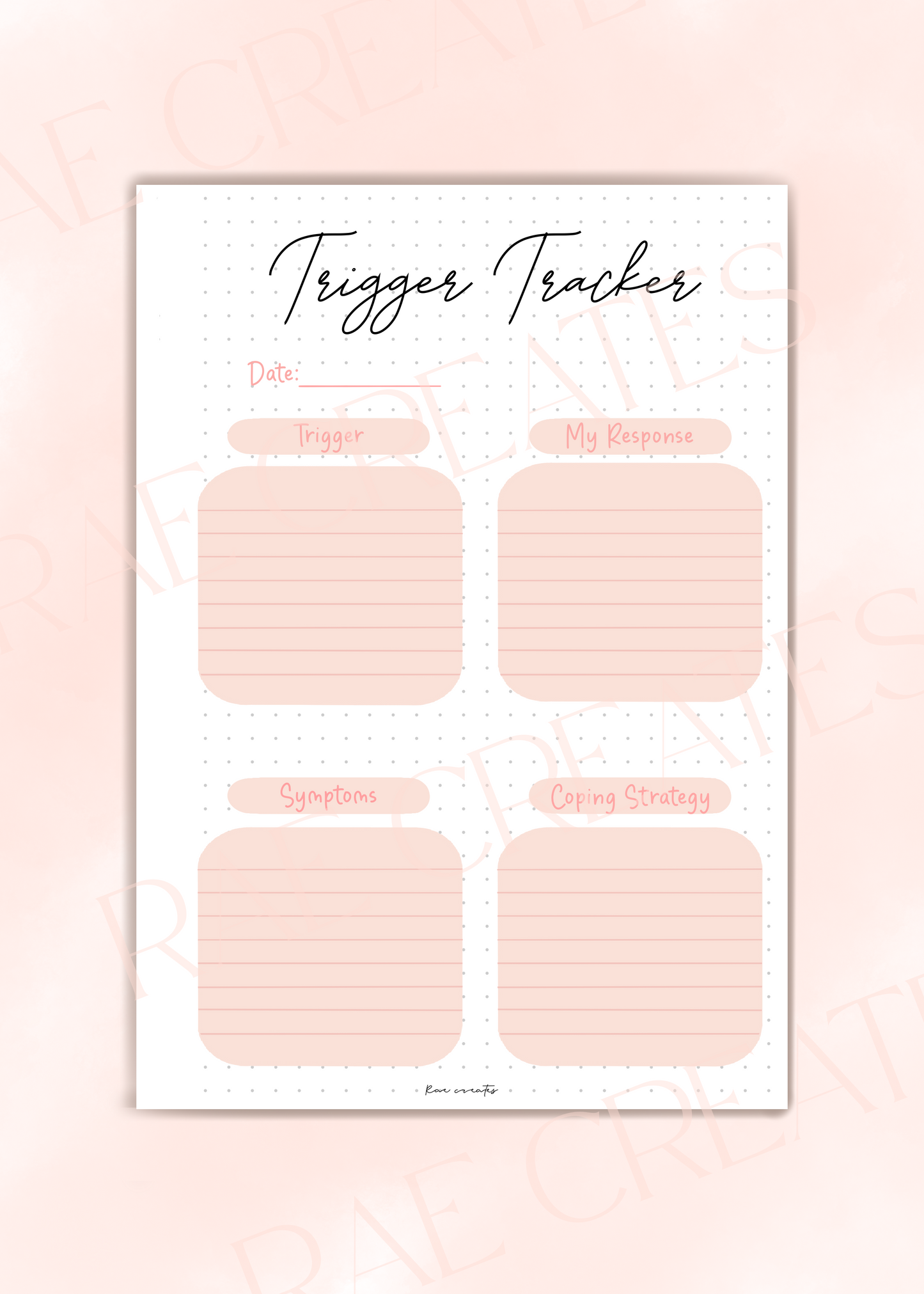 Trigger Tracker - Journal Spread